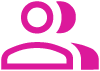 Icon image of people outline in pink